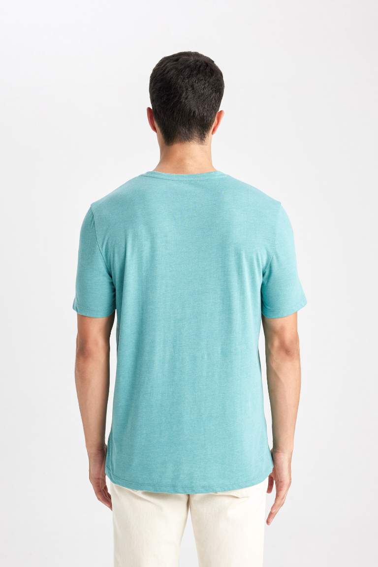 Slim Fit V Neck Basic T-Shirt