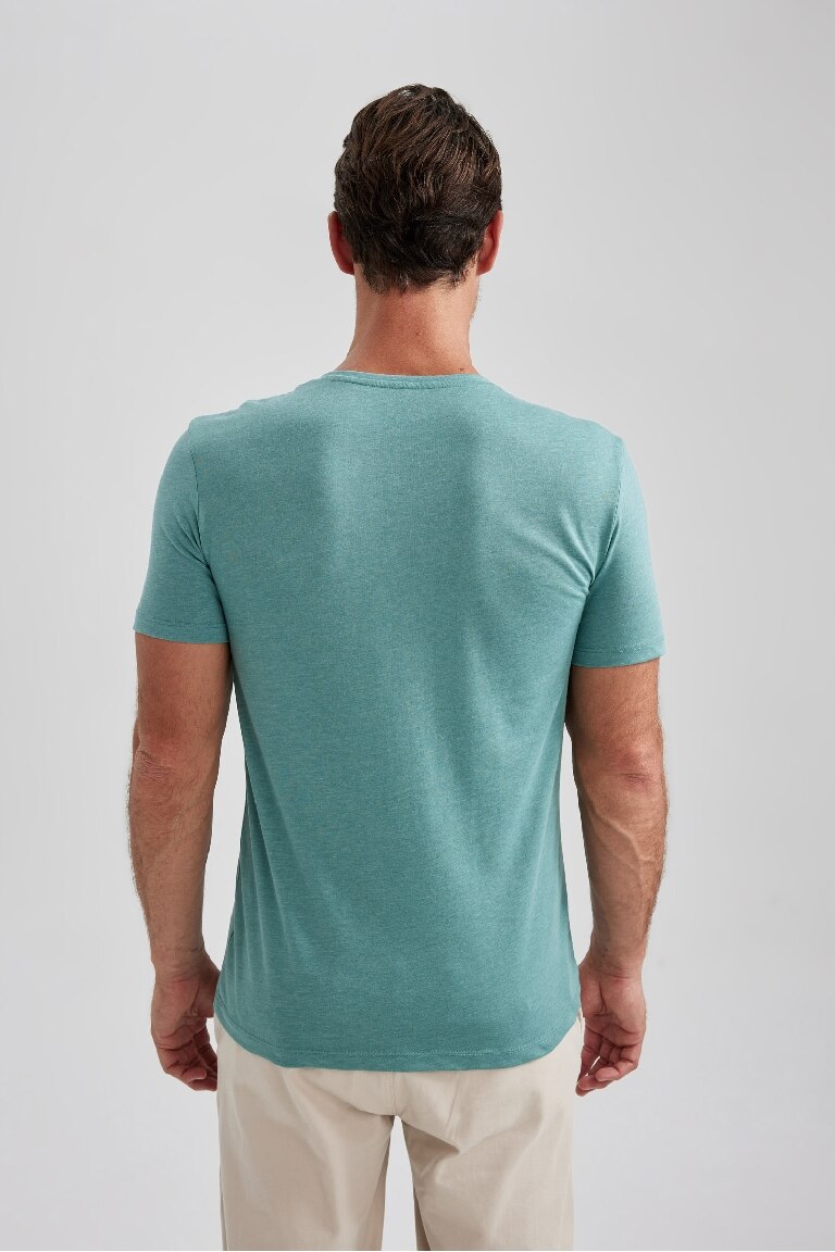 Slim Fit V Neck Short Sleeve T-Shirt