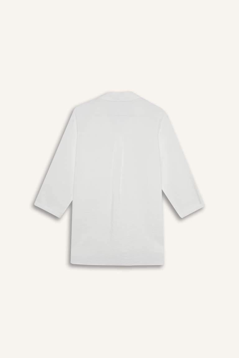 Regular Fit Shirt Collar Long Sleeve Shirt