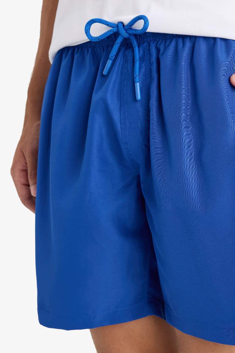 Regular Fit Mesh Lined Above Knee Swim Shorts
