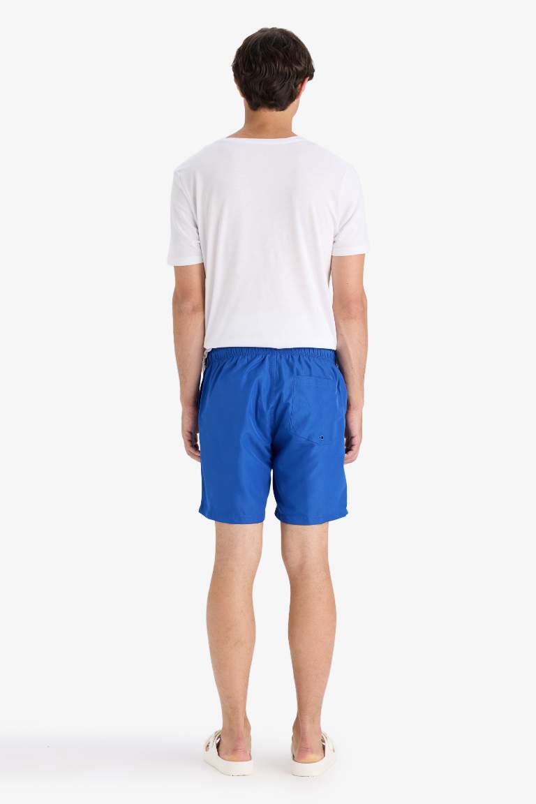 Regular Fit Mesh Lined Above Knee Swim Shorts