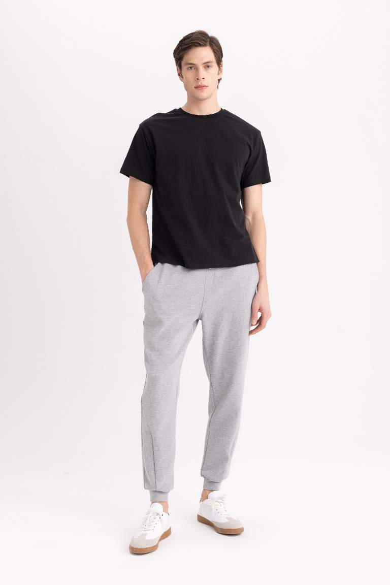 Slim Fit Rib Hem Sweatpants