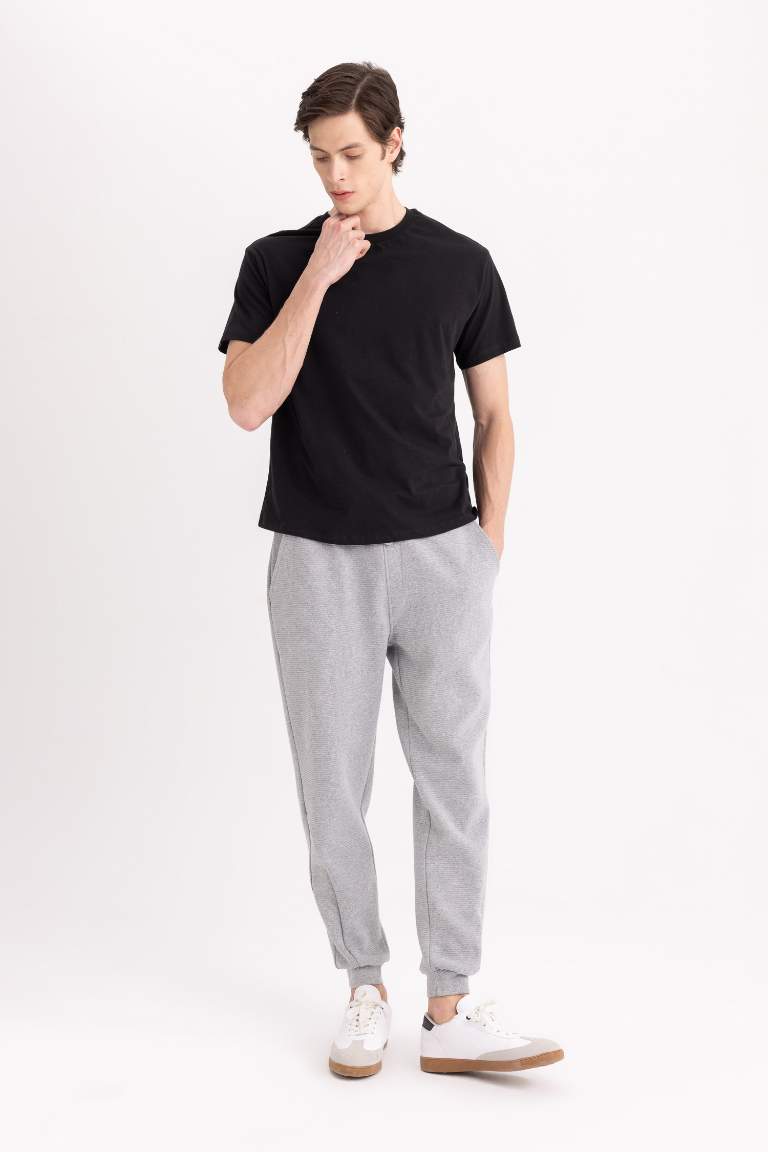 Slim Fit Rib Hem Sweatpants