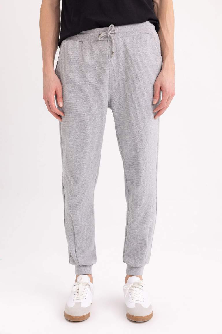 Slim Fit Rib Hem Sweatpants