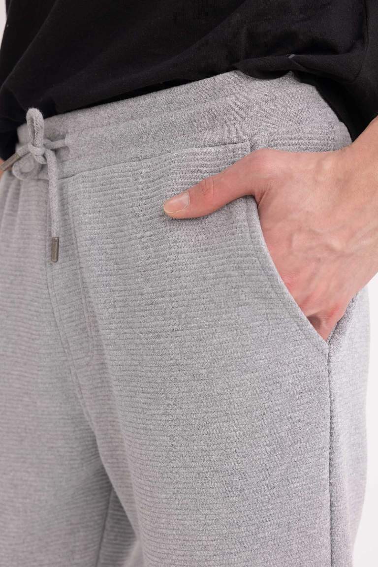 Slim Fit Rib Hem Sweatpants