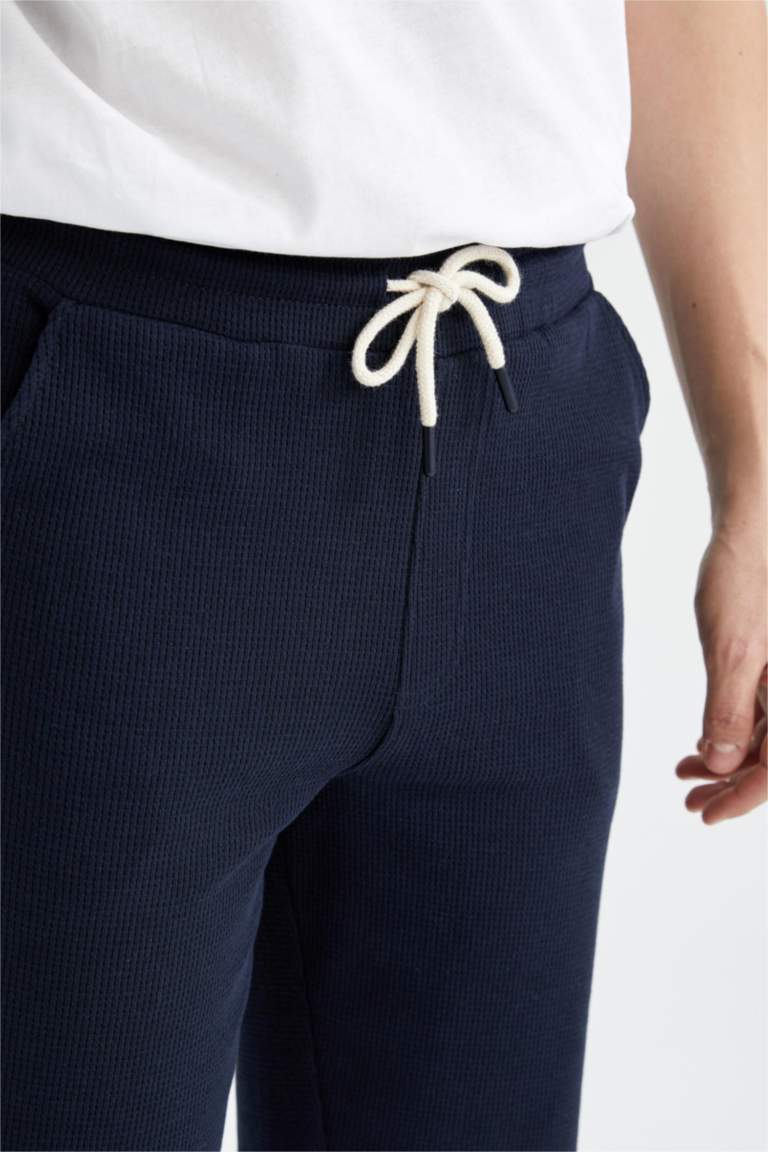 Slim Fit Pamuklu Penye Şort