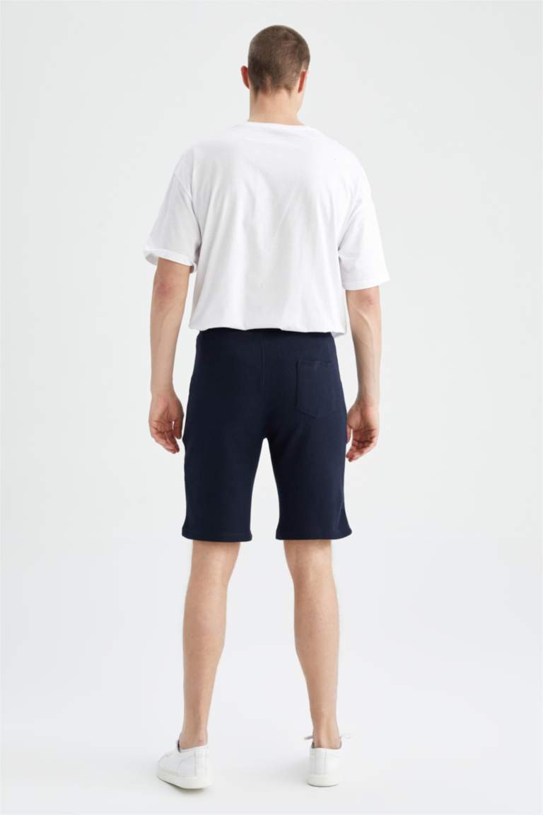 Slim Fit Pamuklu Penye Şort