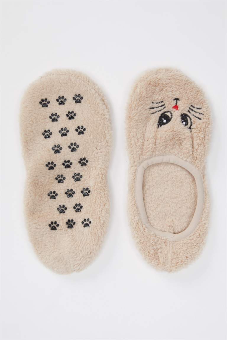 D.BEIGE MELANGE Kadın Pelüş Ev Patik Çorabı 1441394 DeFacto