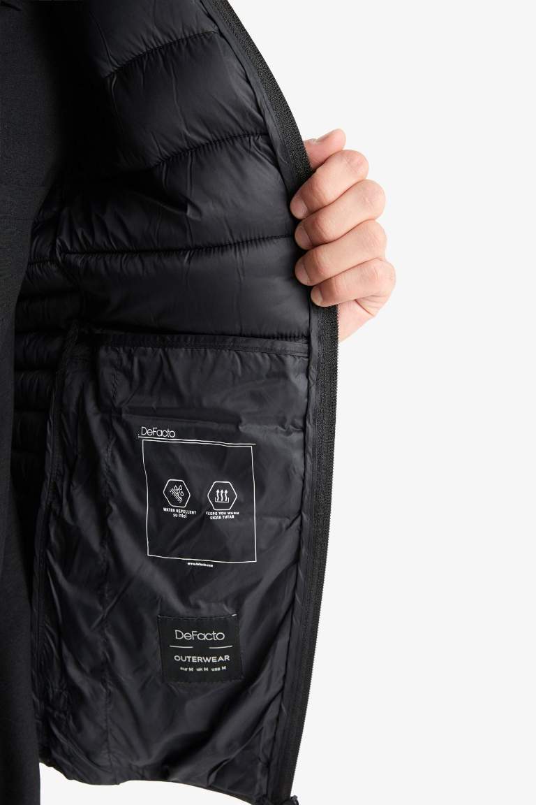 Slim Fit Hooded Zippered Vest