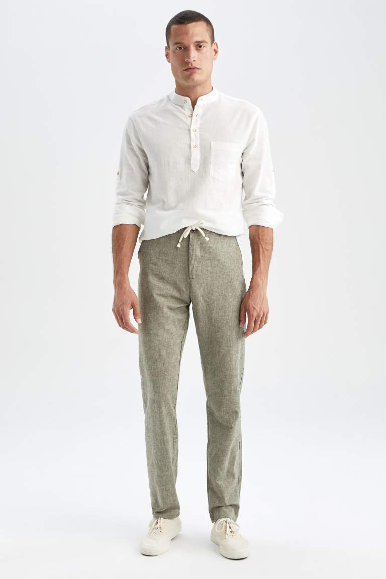 Relax Fit Tie Waist Chinos