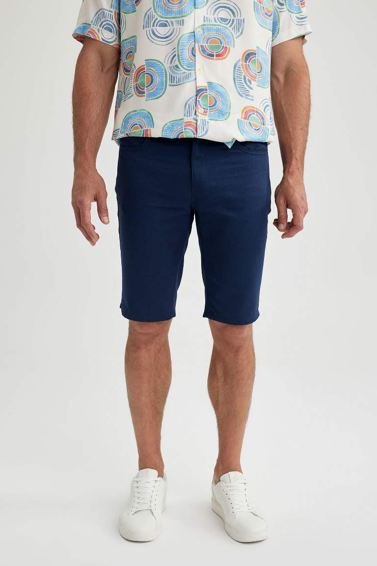 Slim Fit Cotton Bermuda