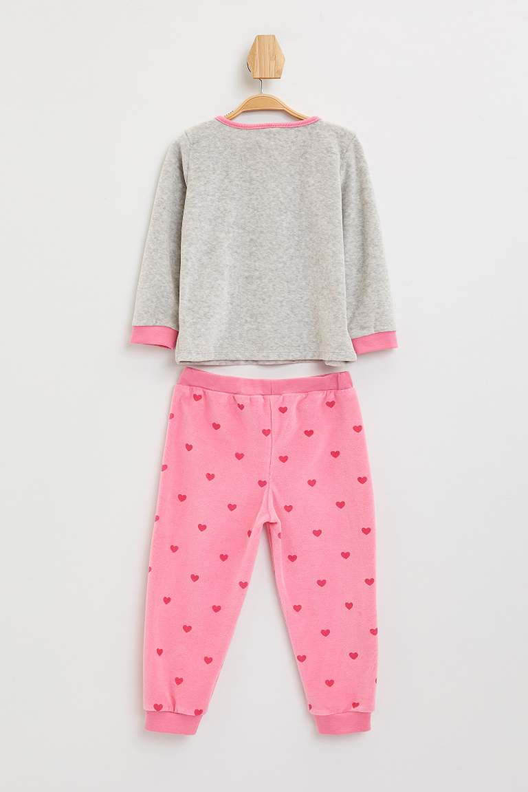 Pembe Kız Bebek Kız Bebek Baskılı Pijama Takımı 1169366