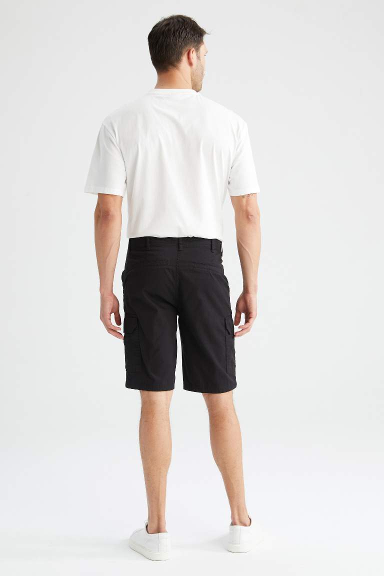 Regular Fit Kargo Bermuda Şort