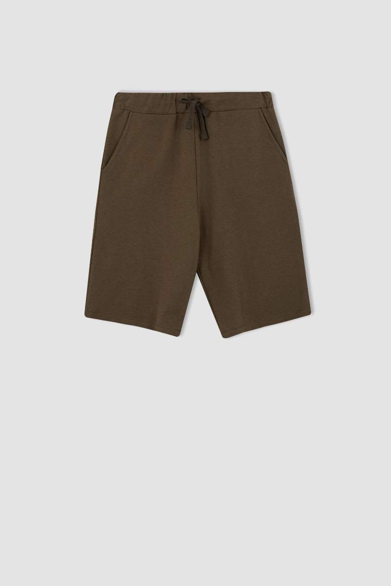 Regular Fit %100 Pamuk Bermuda Şort