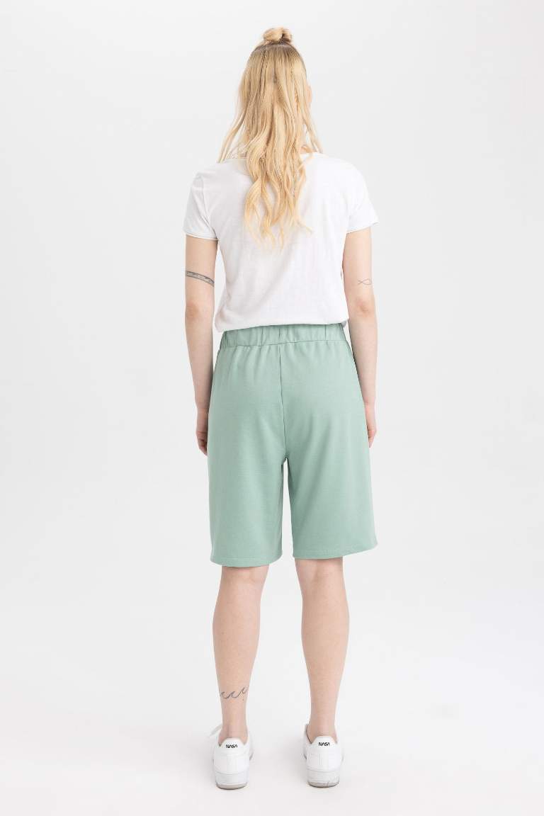 Regular Fit %100 Pamuk Bermuda