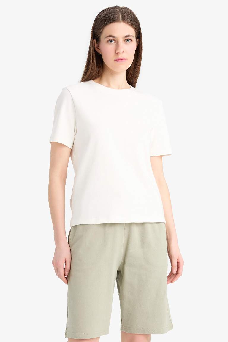Regular Fit Normal Waist Straight Leg Bermuda Shorts