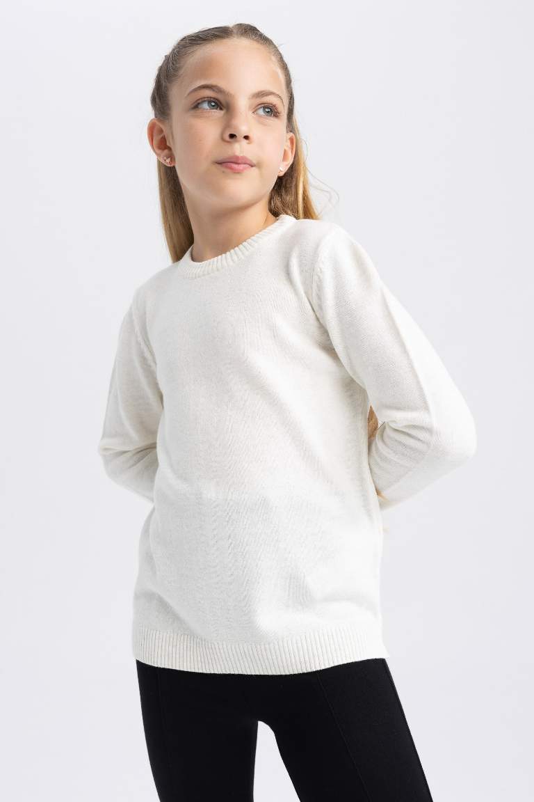 Girl Regular Fit Crew Neck Pullover