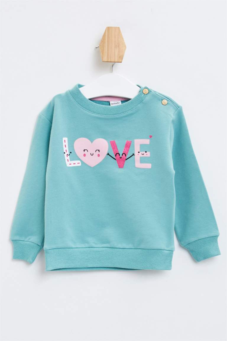ELMA YEŞİLİ47513 Kız Bebek Kız Bebek Baskılı Sweatshirt ELMA YEŞİLİ47513 Kız Bebek Kız Bebek Baskılı Sweatshirt