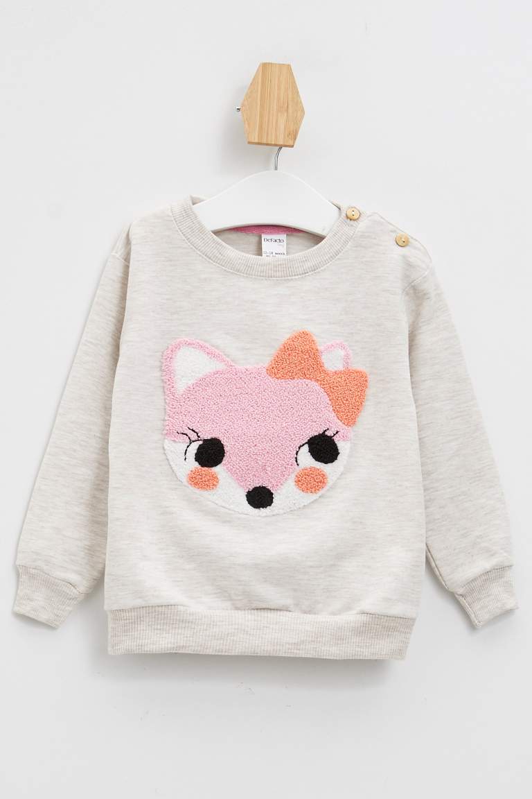 Ekru Kız Bebek Kız Bebek Örme Sweatshirt 1169091 DeFacto