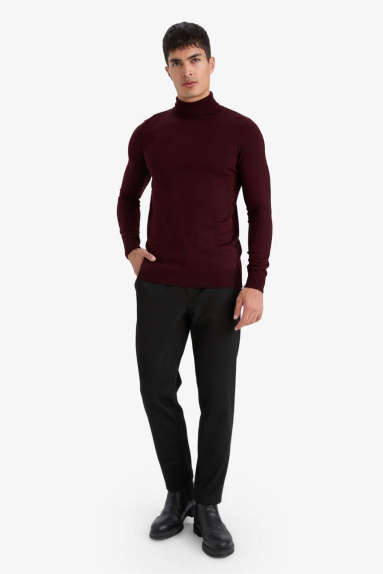 Slim Fit Turtleneck Knitwear Pullover
