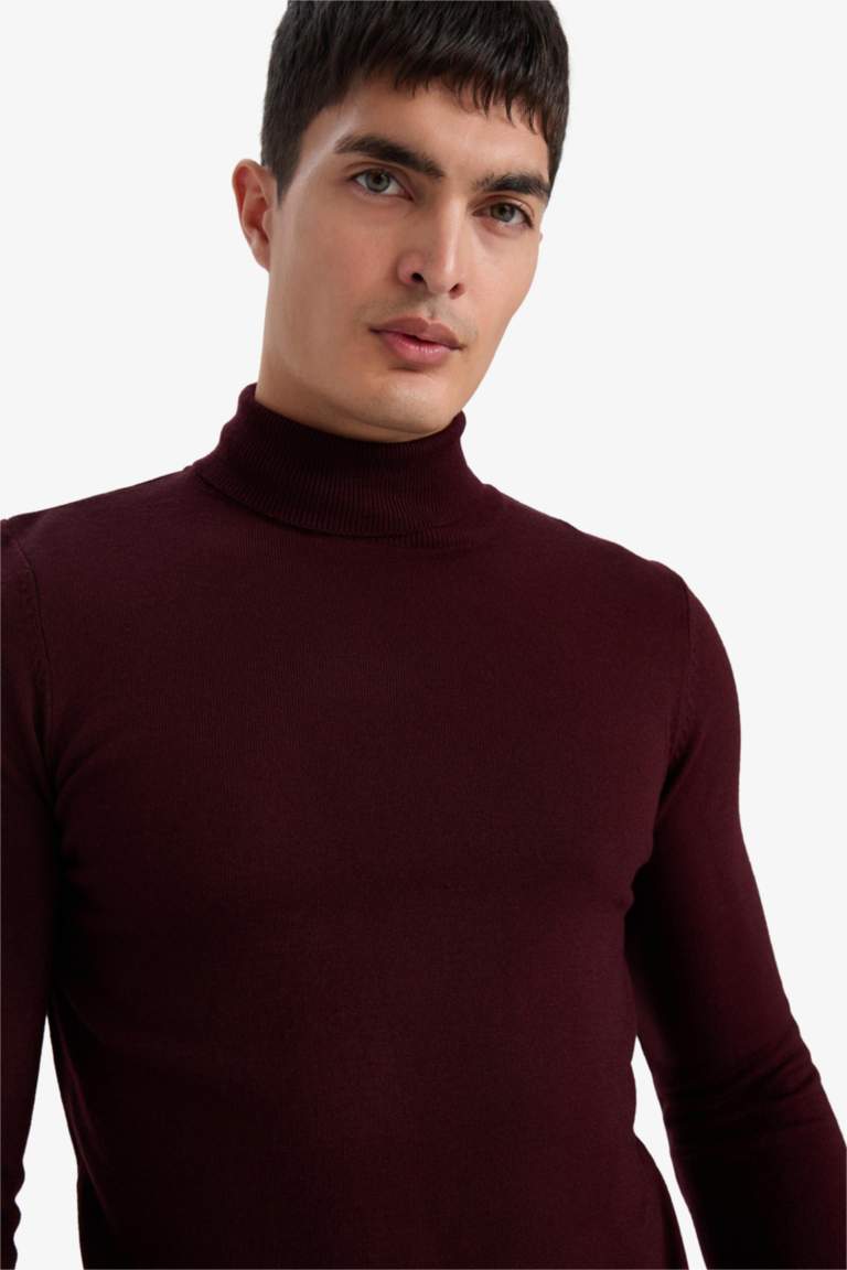 Slim Fit Turtleneck Knitwear Pullover