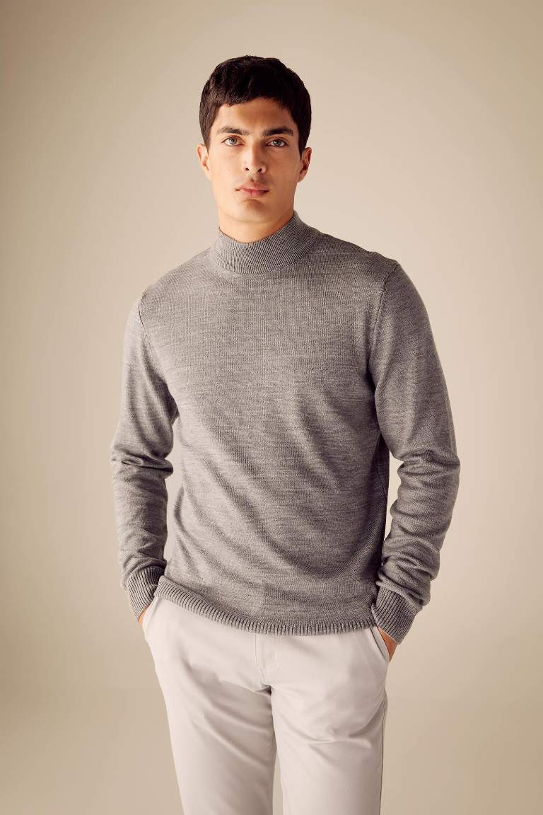 Slim Fit Turtleneck Knitwear Pullover