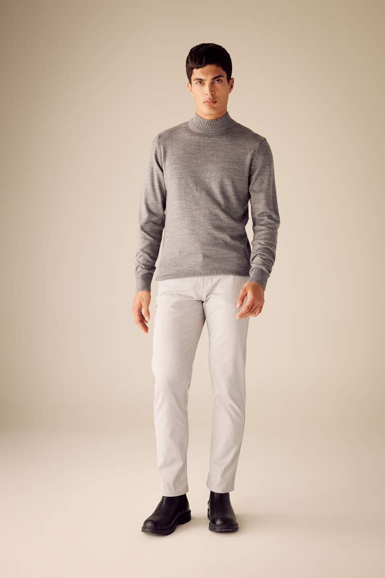 Slim Fit Turtleneck Knitwear Pullover