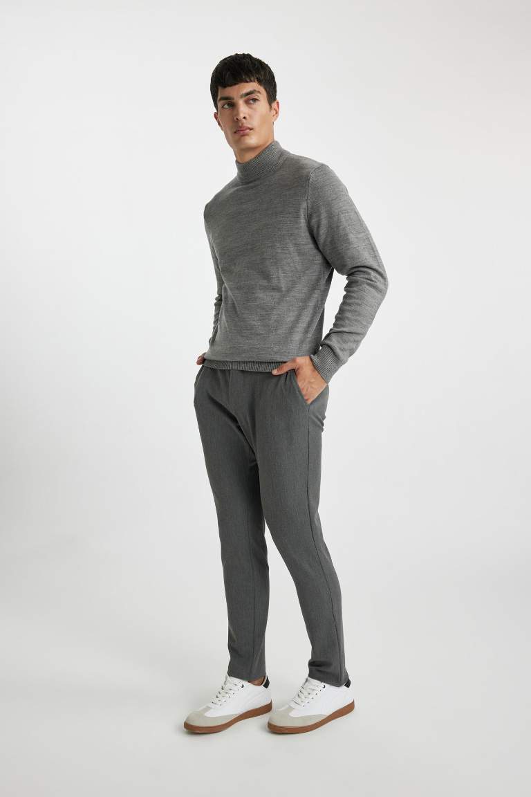 Slim Fit Turtleneck Knitwear Pullover