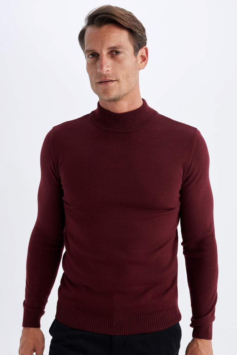 Slim Fit Turtleneck Knitwear Pullover