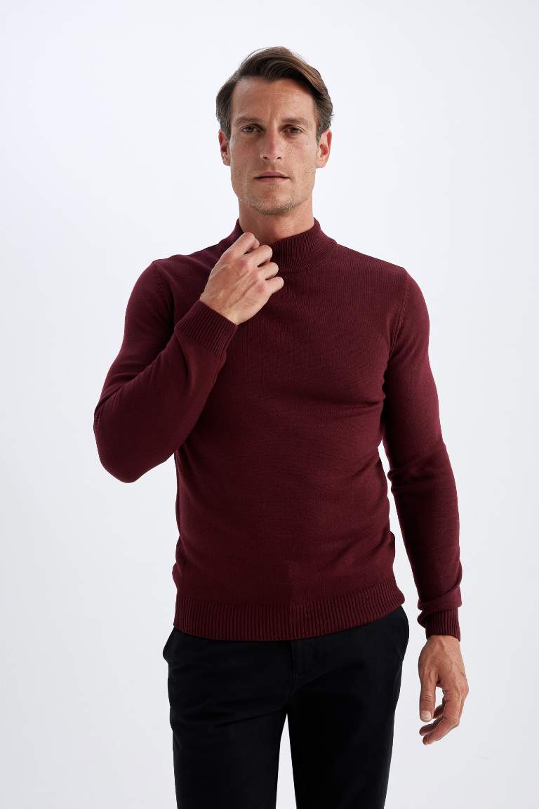 Slim Fit Turtleneck Knitwear Pullover