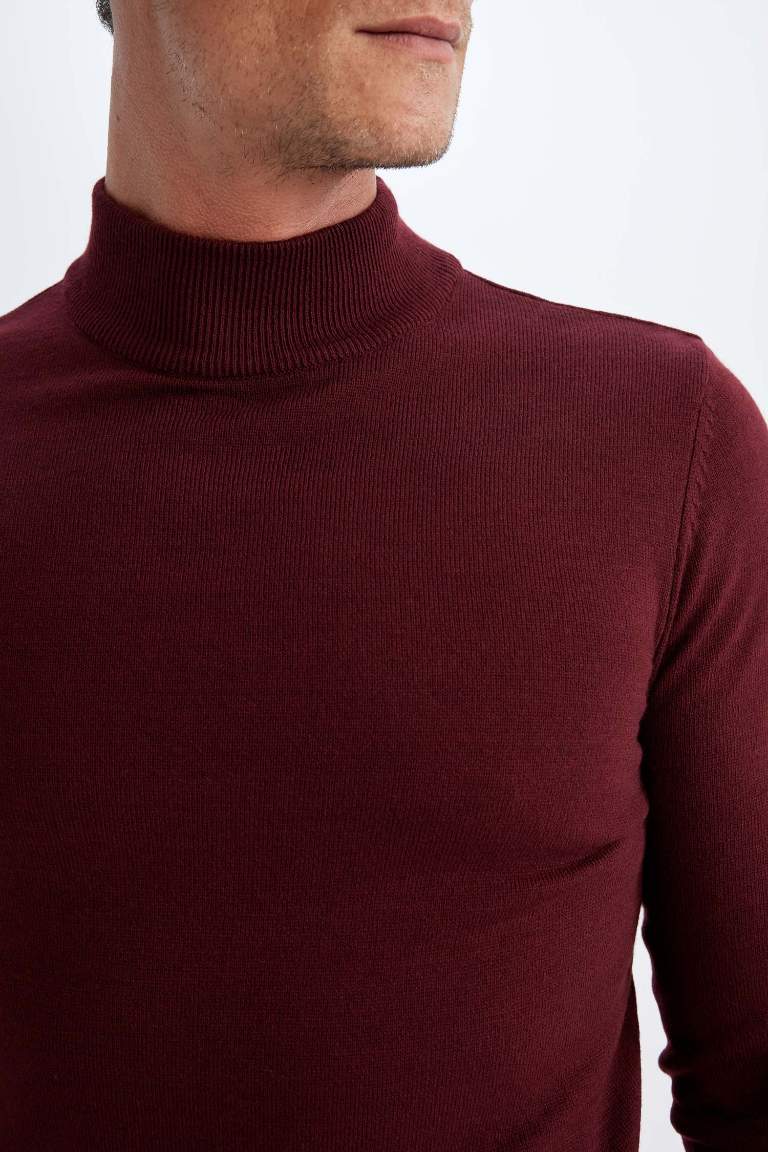 Slim Fit Turtleneck Knitwear Pullover