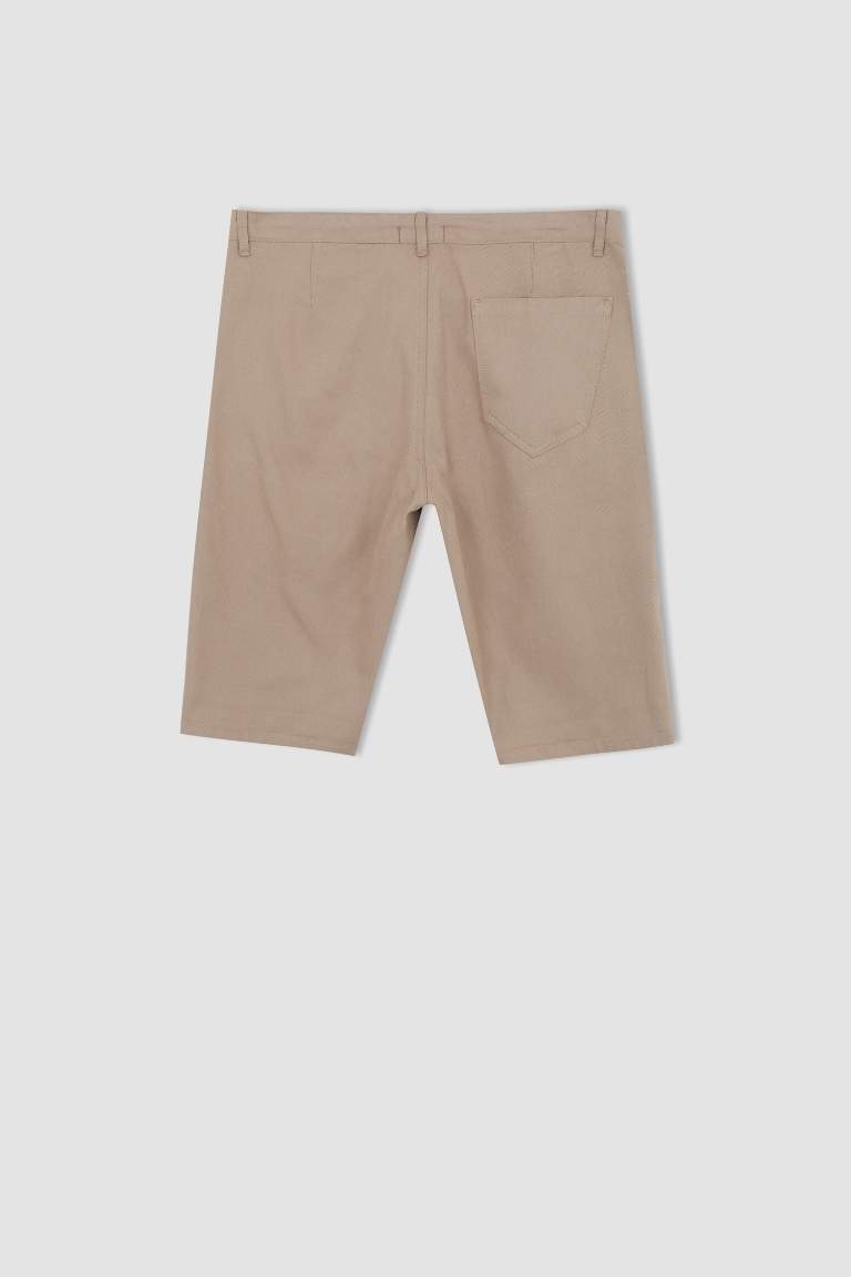 Regular Fit Tie Waist Bermuda Short