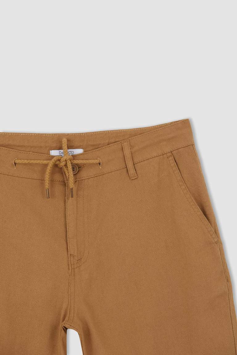 Regular Fit Tie Waist Bermuda Short