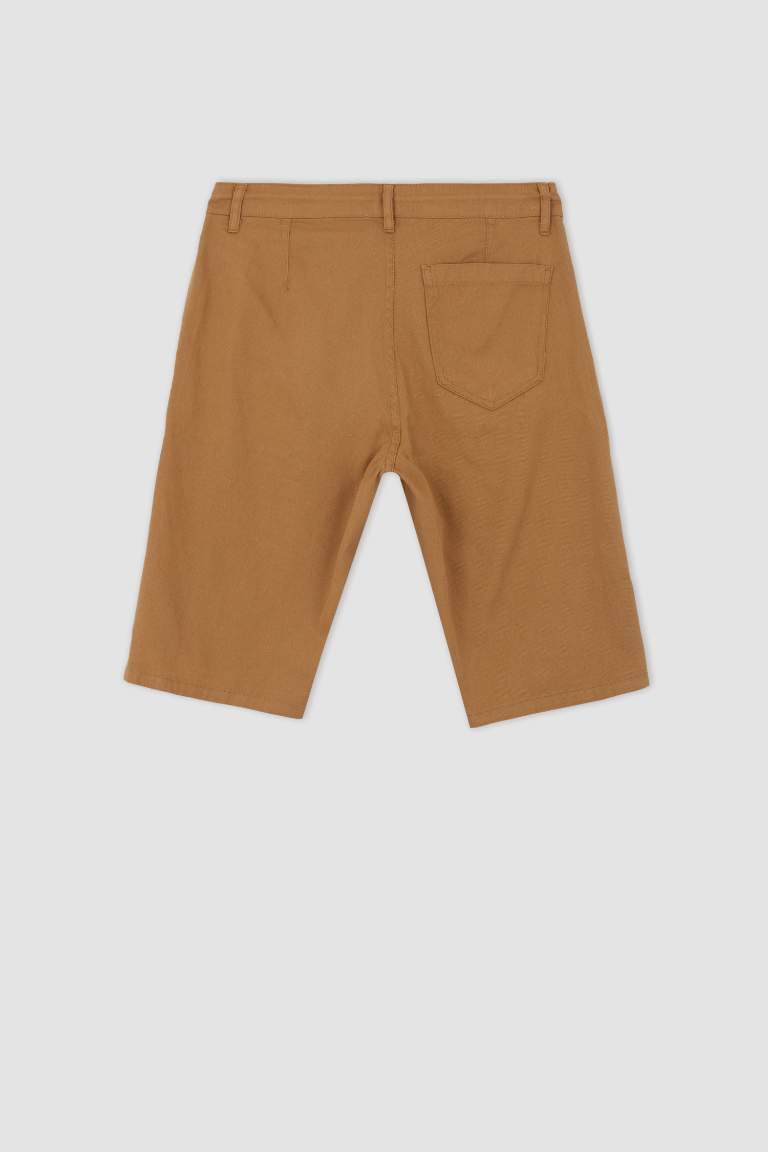 Regular Fit Tie Waist Bermuda Short