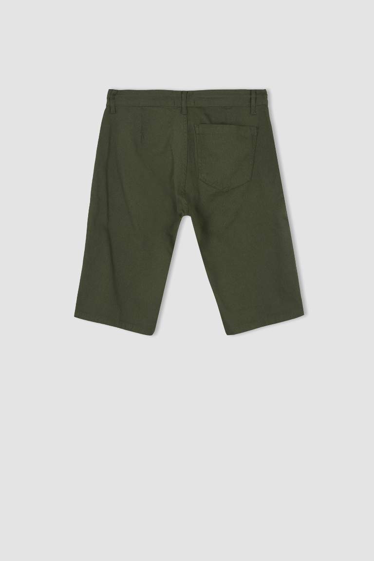 Regular Fit Tie Waist Bermuda Short