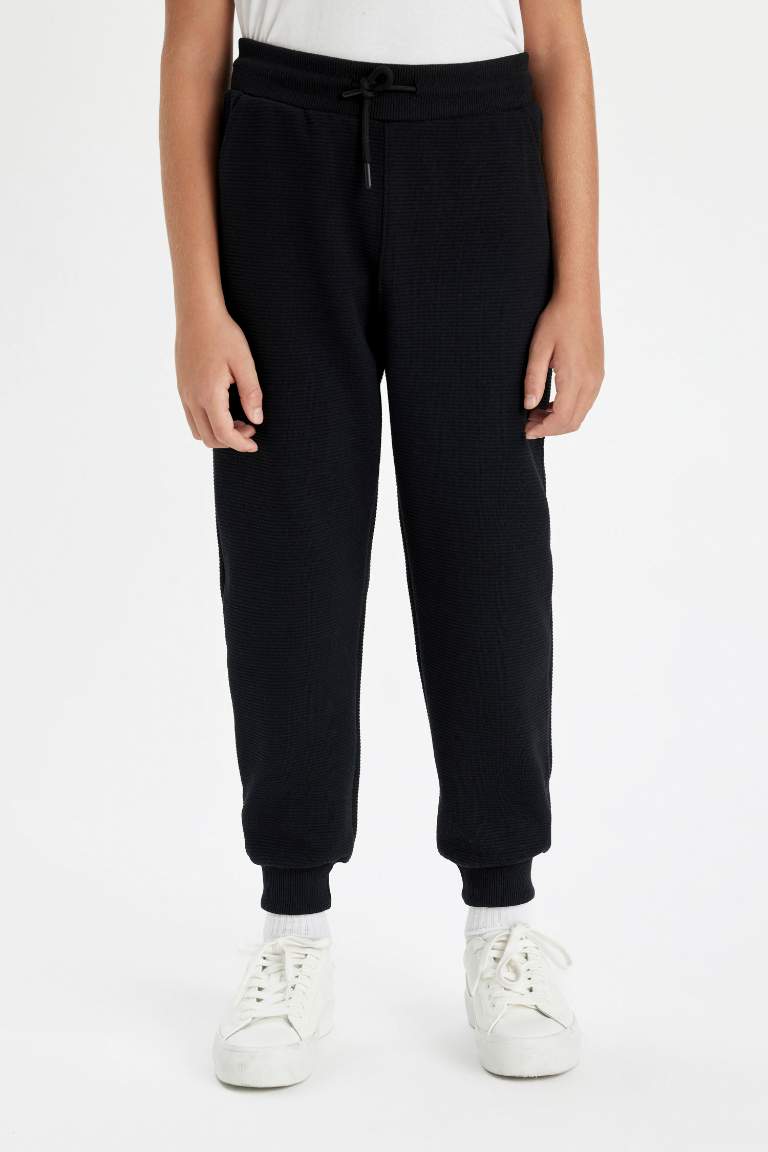 Pantalon Jogging noir avec poches et taille élastique pour Garçon