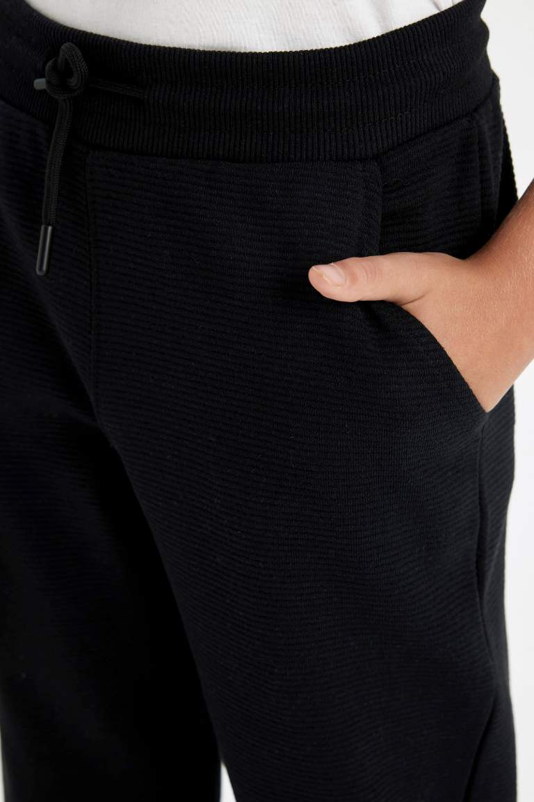 Pantalon Jogging noir avec poches et taille élastique pour Garçon