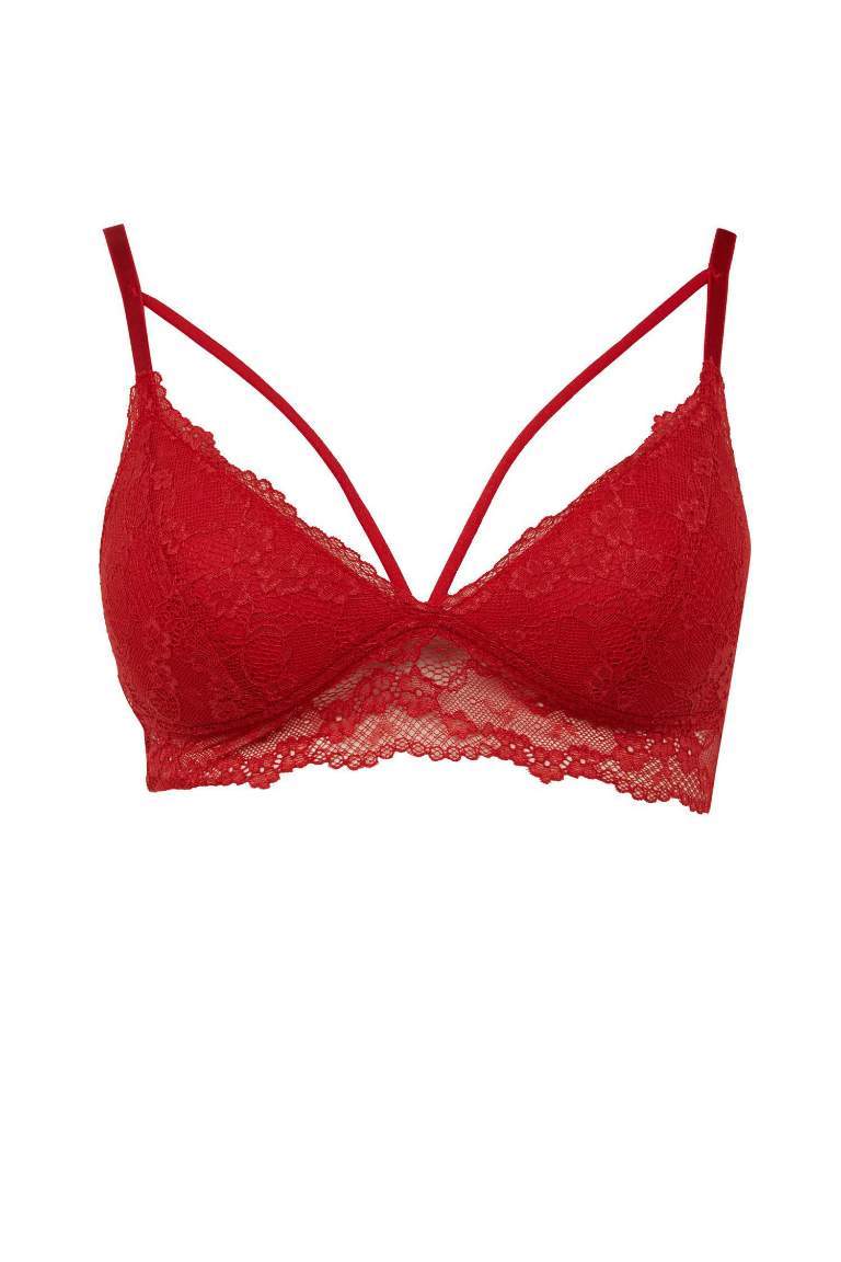 Pedli Dantelli Kırmızı Bralet-Fall in Love