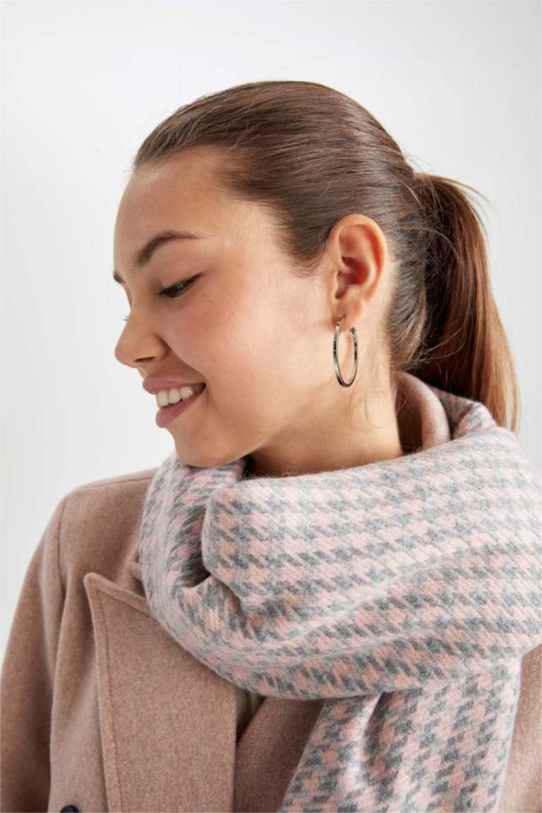 Pink WOMAN Women's Patterned Scarf 2558120 DeFacto