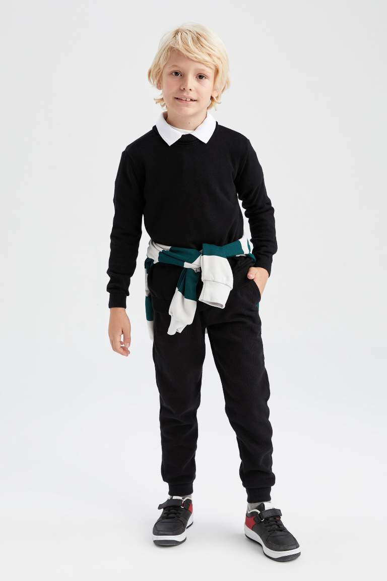 Erkek Çocuk Regular Fit Balıkçı Yaka Kazak