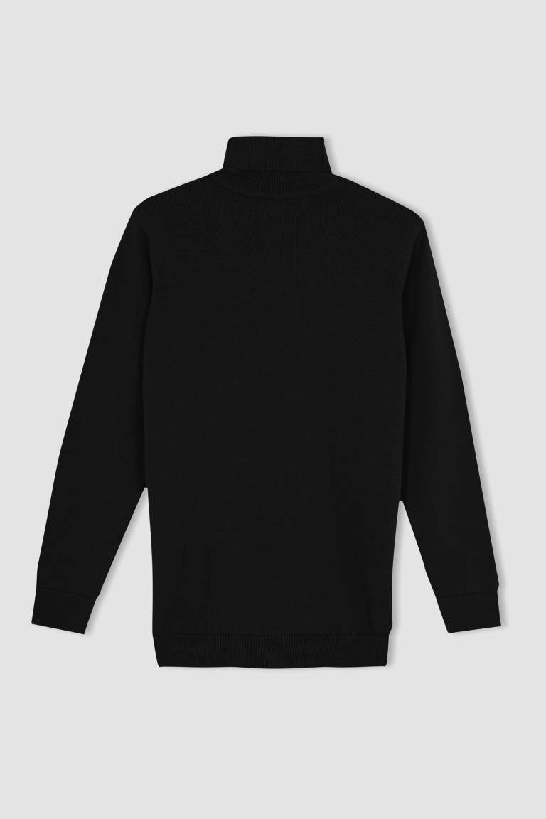 Erkek Çocuk Regular Fit Balıkçı Yaka Kazak