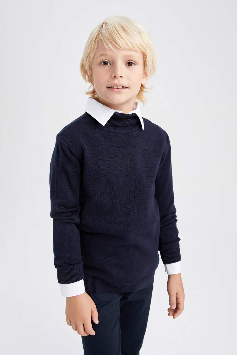 Boy Regular Fit Turtleneck Pullover