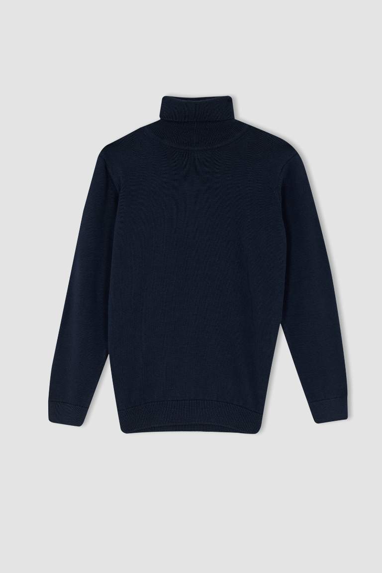 Boy Regular Fit Turtleneck Pullover