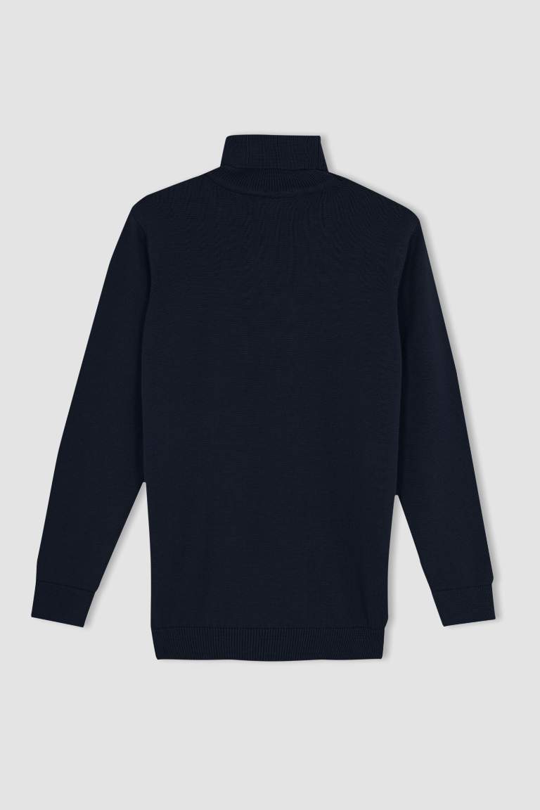 Boy Regular Fit Turtleneck Pullover