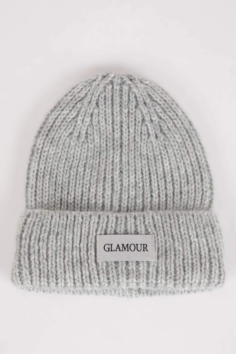 Woman Labeled Knitted Beanie