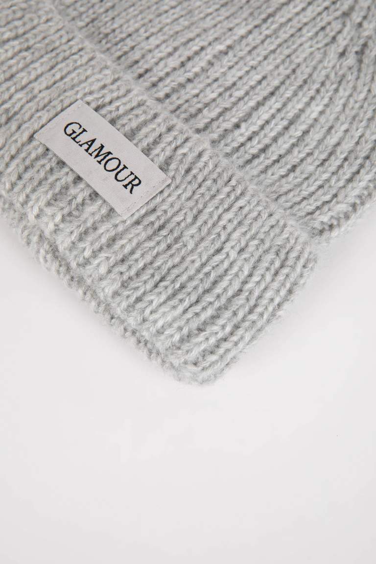 Woman Labeled Knitted Beanie