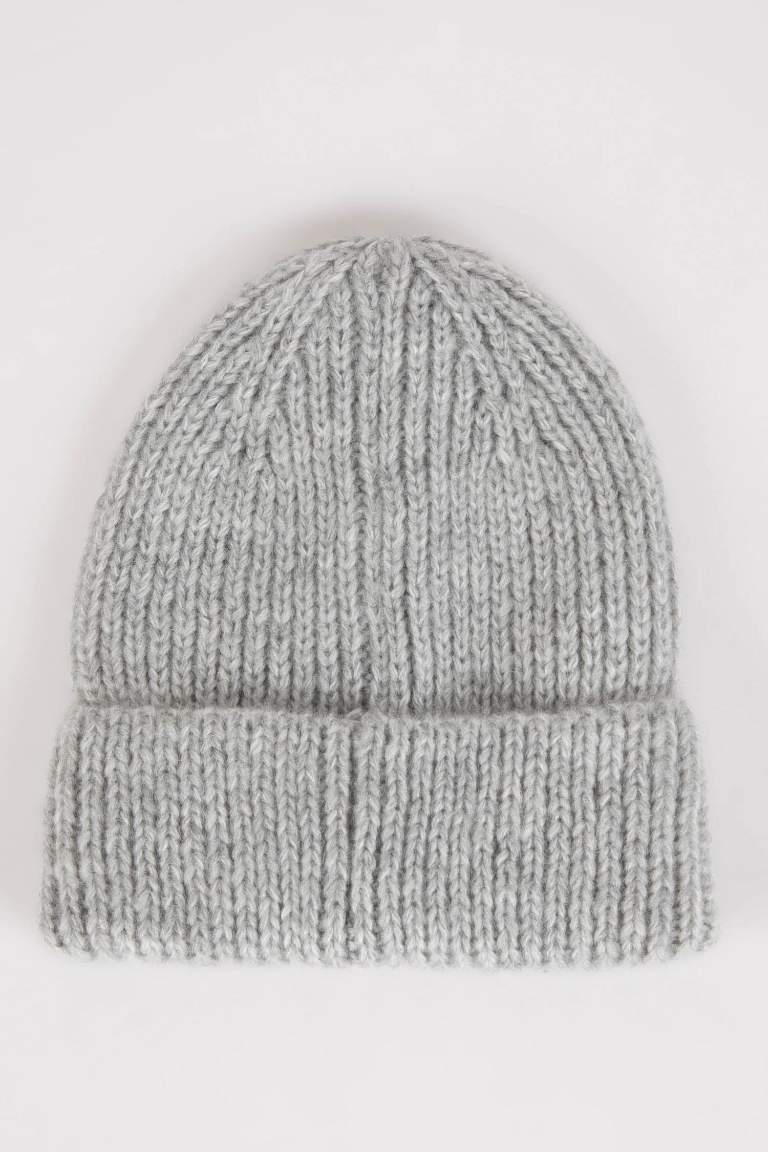 Woman Labeled Knitted Beanie