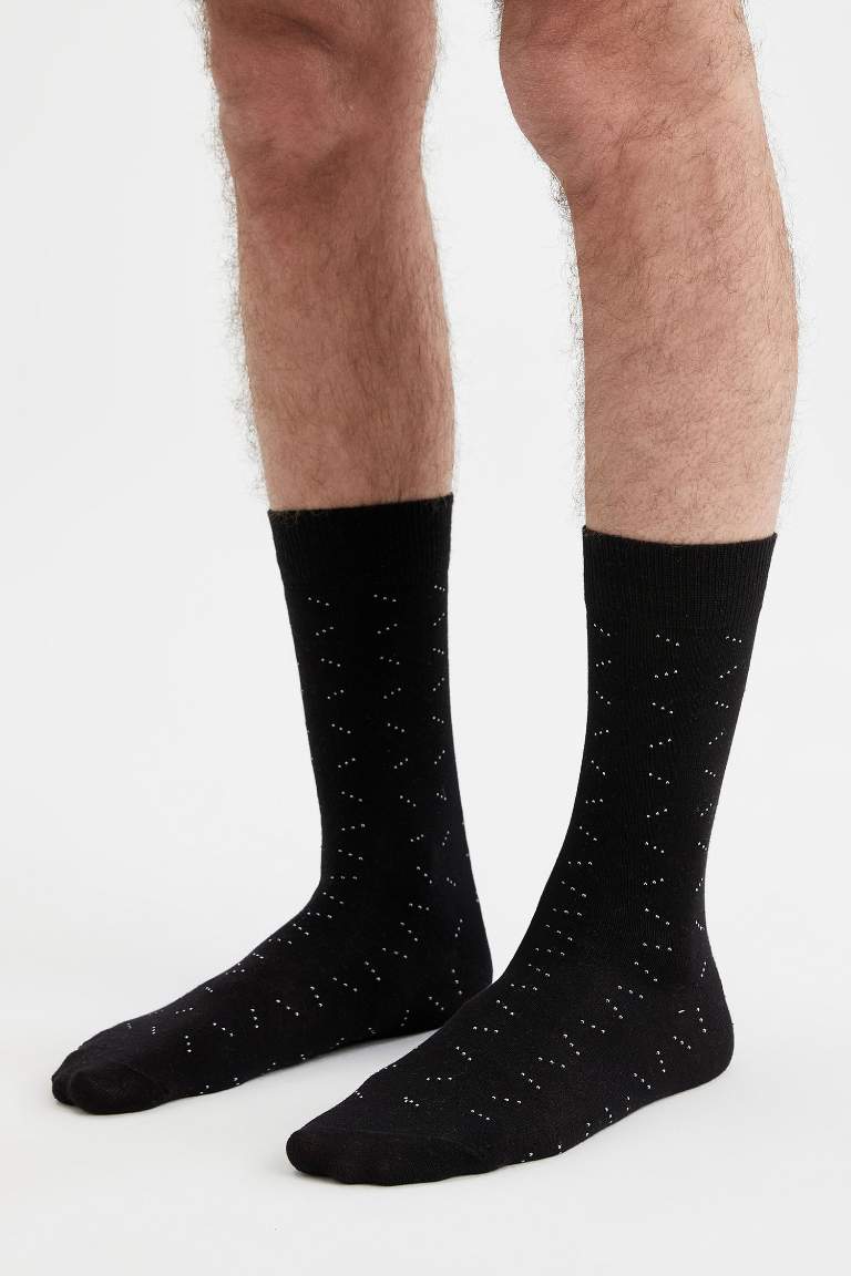 Men's Cotton Patterned 5-Piece Socks