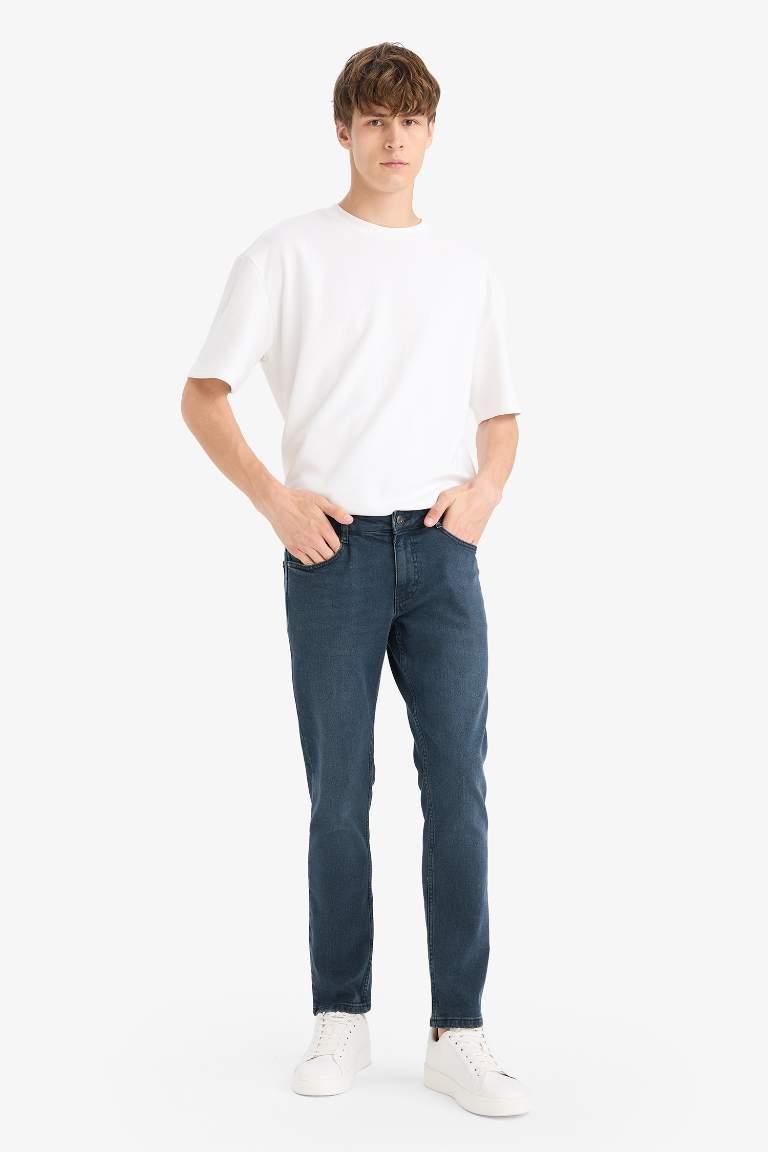 Pedro Slim Fit Dar Kalıp Normal Bel Dar Paça Jean Pantolon