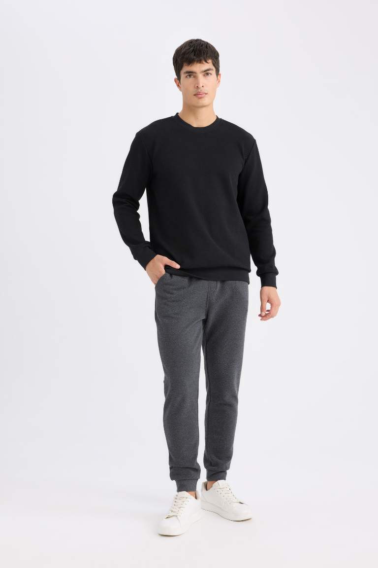 Slim Fit Pique Rib Hem Sweatpants